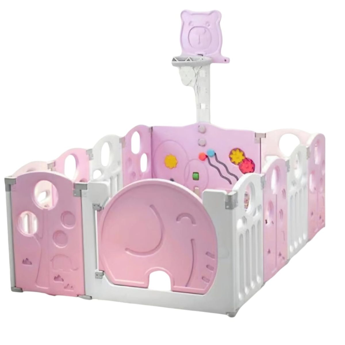 BEBE - Corral para bebe Cerco Plegable con Accesorios ROsa