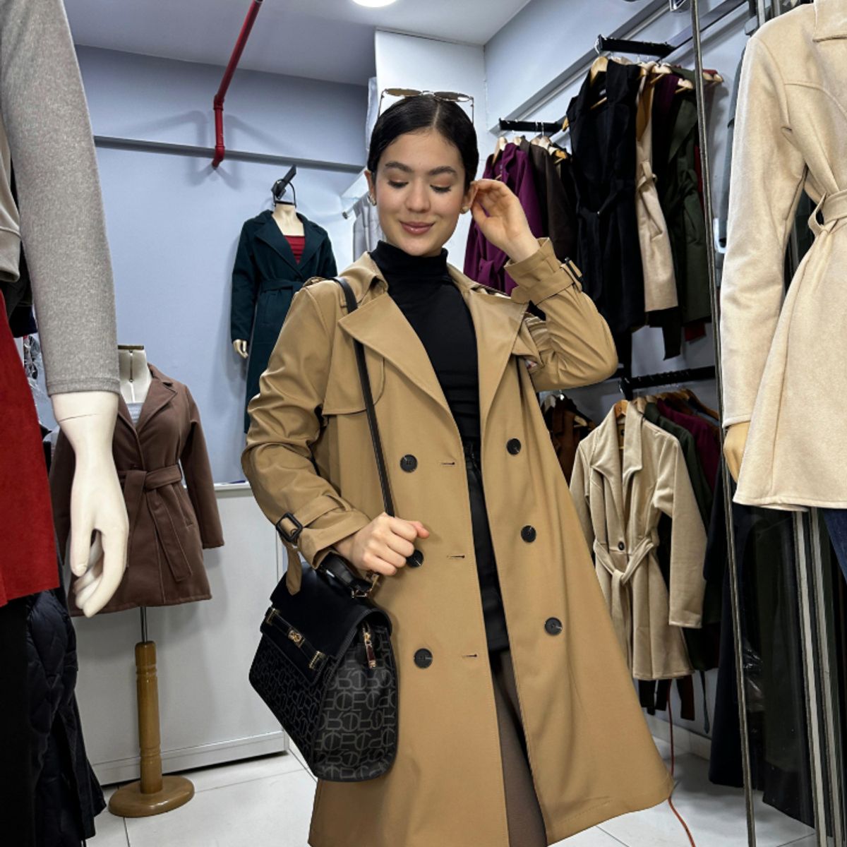 ALLEZ COLLECTION - Gabardina larga casual elegante