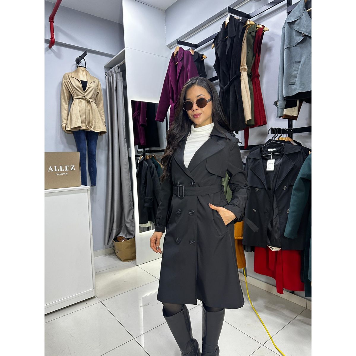 ALLEZ COLLECTION - Gabardina larga casual elegante