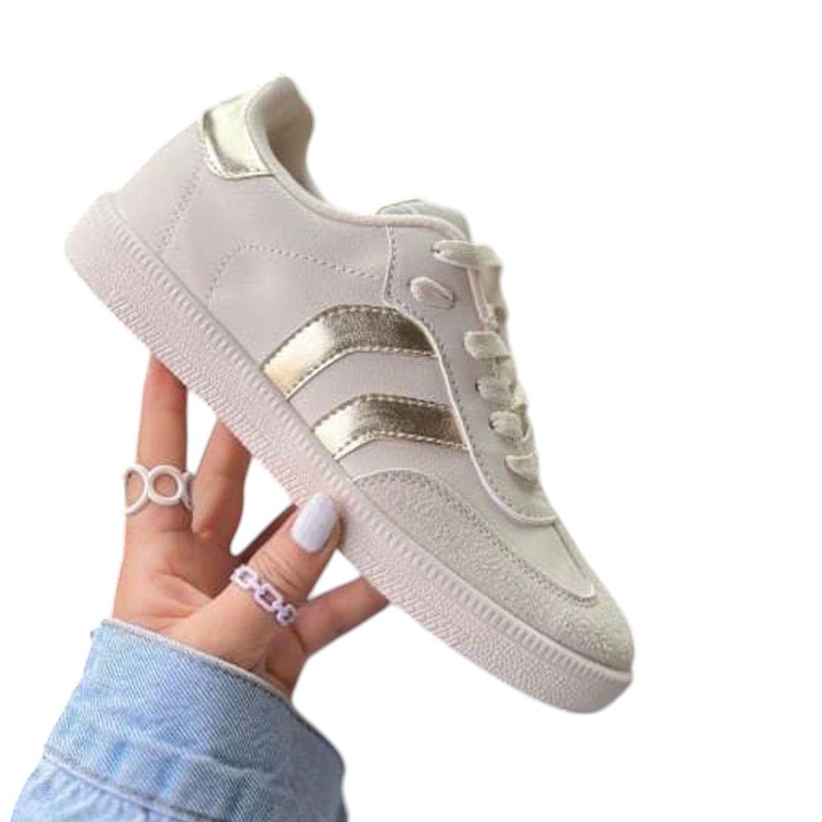 GENERICO - Zapatilla Casual Mujer Yomar Err. Precio Futuro 2086L-48 Dorado