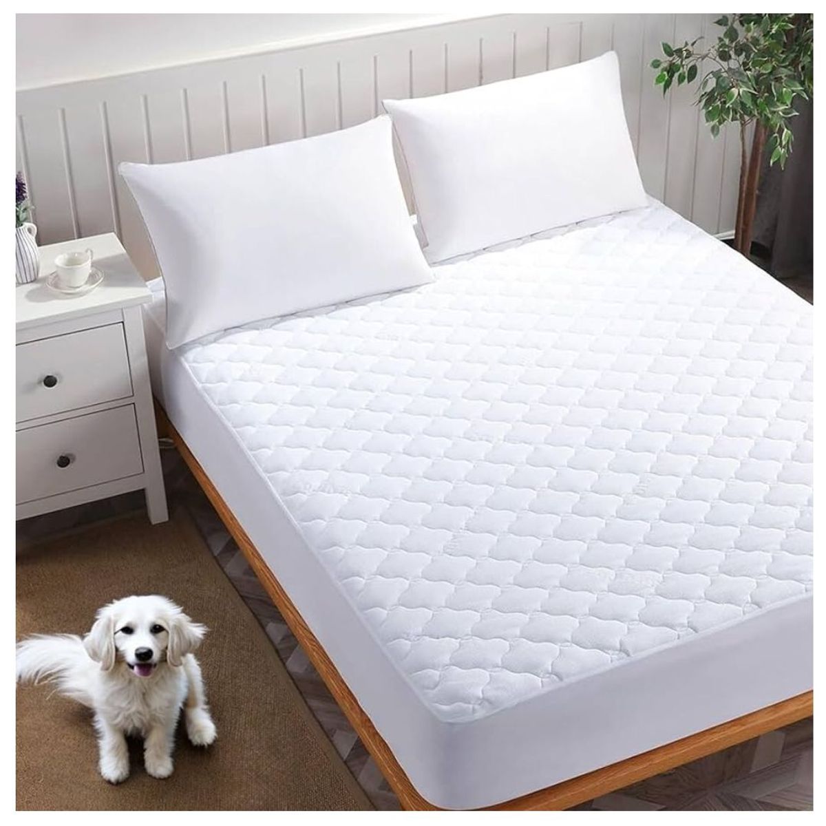 GENERICO - Funda Protector De Colchón Impermeable Antifluidos 2 Plazas