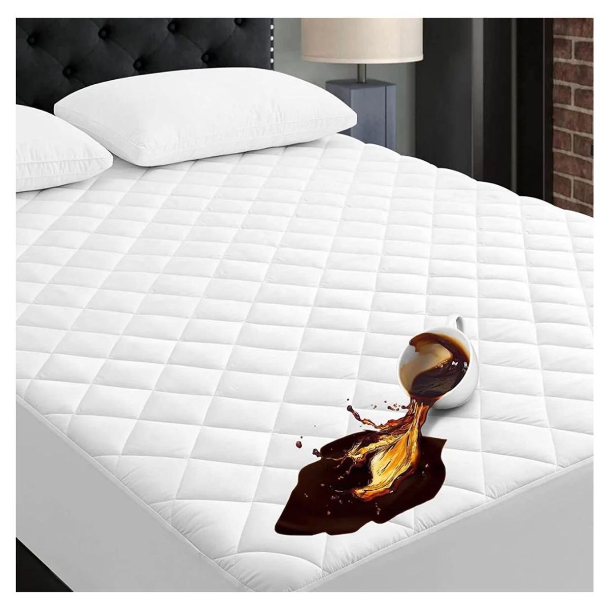 GENERICO - Funda Protector De Colchón Impermeable Antifluidos 2 Plazas