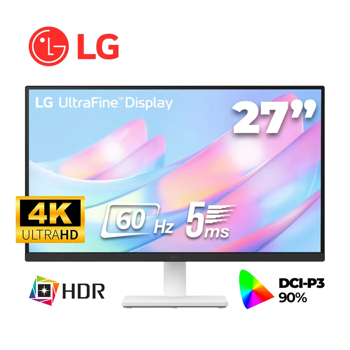 LG - Monitor LG 27US500-W Plano 27” UHD 4K IPS  HDMI x2  DP  Audio-Out