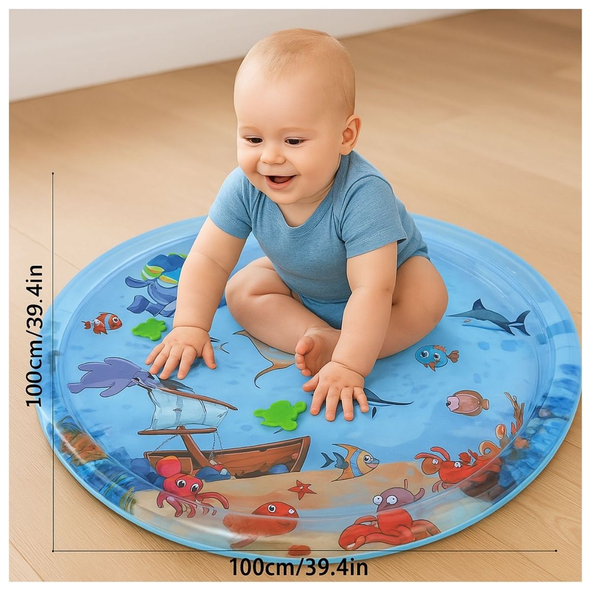 GENERICO - Alfombra Circular Sensorial de Agua para Bebé