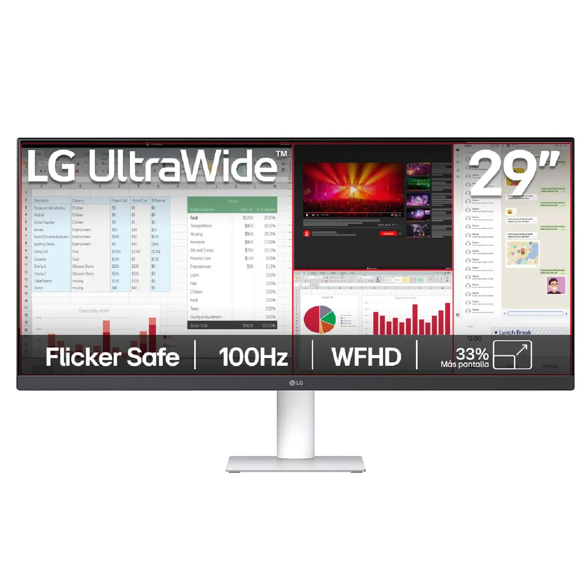 LG - Monitor UltraWide LG 29U531A-W 29 WFHD IPS  100Hz HDMI DP USB-C HDR10