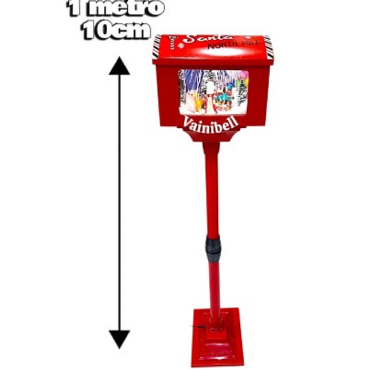 GENERICO - Buzón Navideño Para Cartas Musical y Con Efecto Nieve 1.10 CM