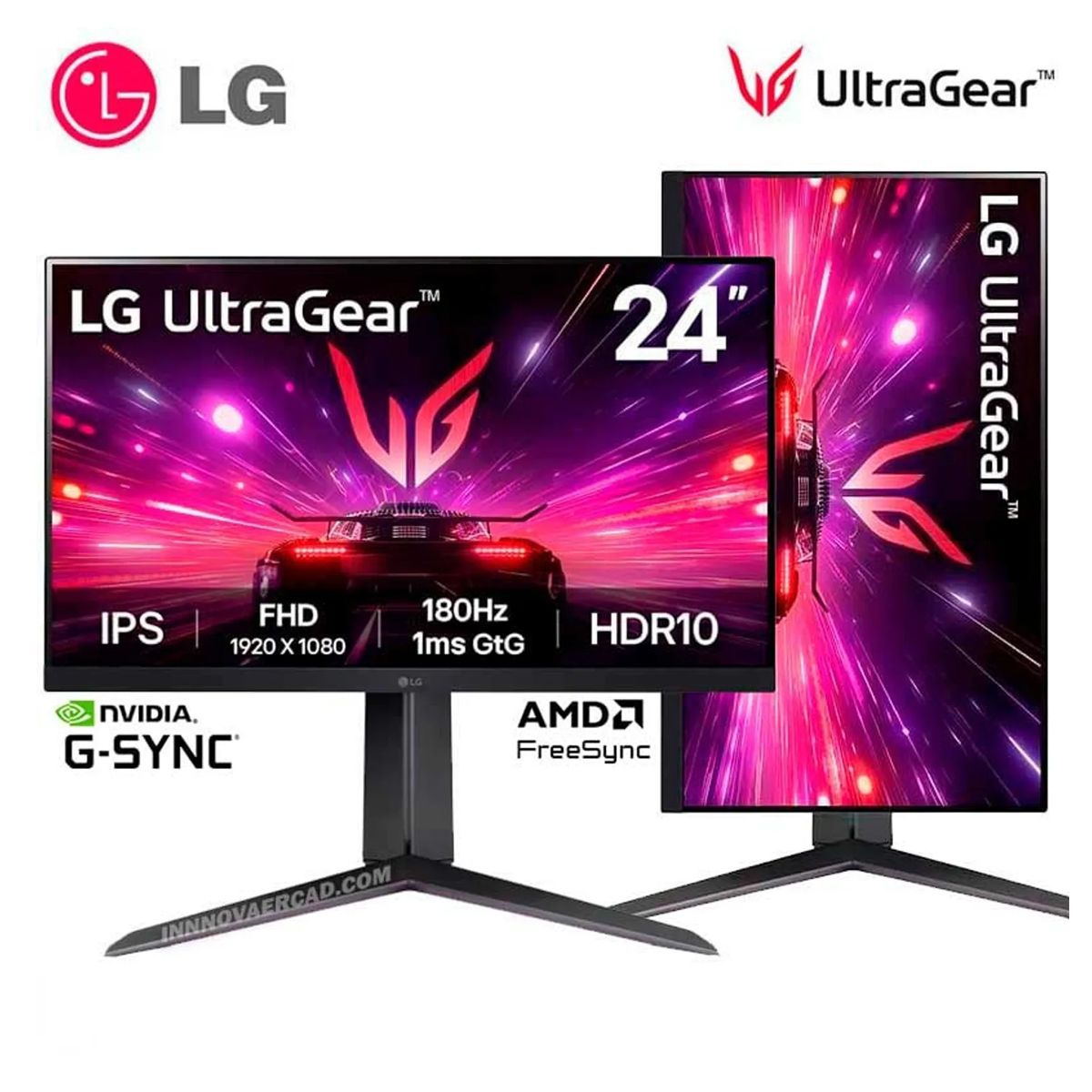 LG - Monitor Gamer LG 24GS65F-B 238 FHD IPS  180Hz 1ms HDR10 G-SYNC