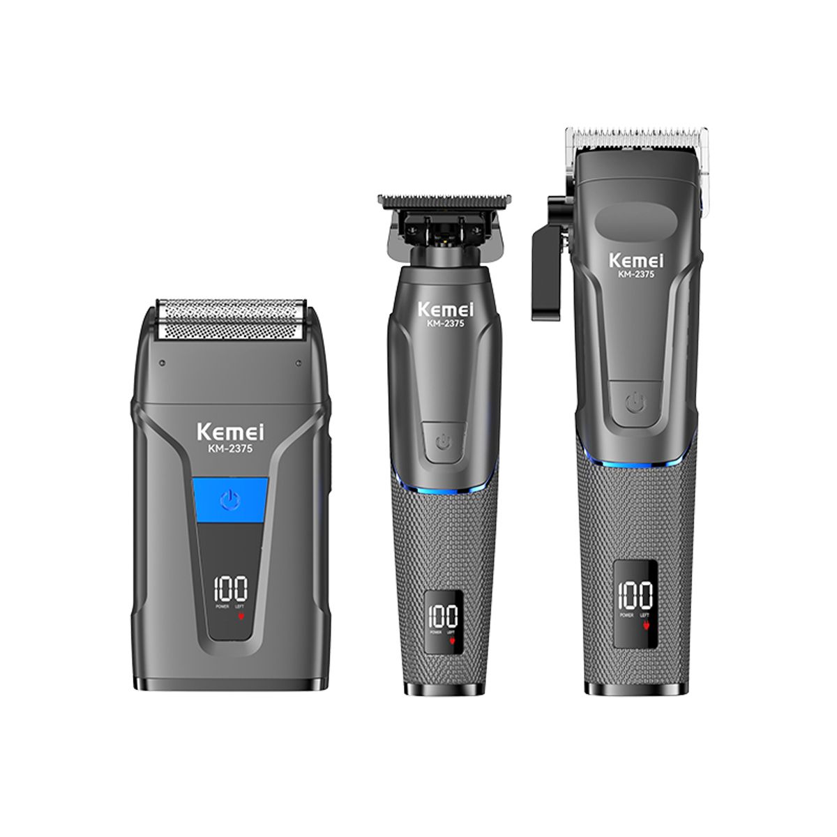 KEMEI - Kit Combo Barberia Profesional Kemei 2375 Pantalla Digital