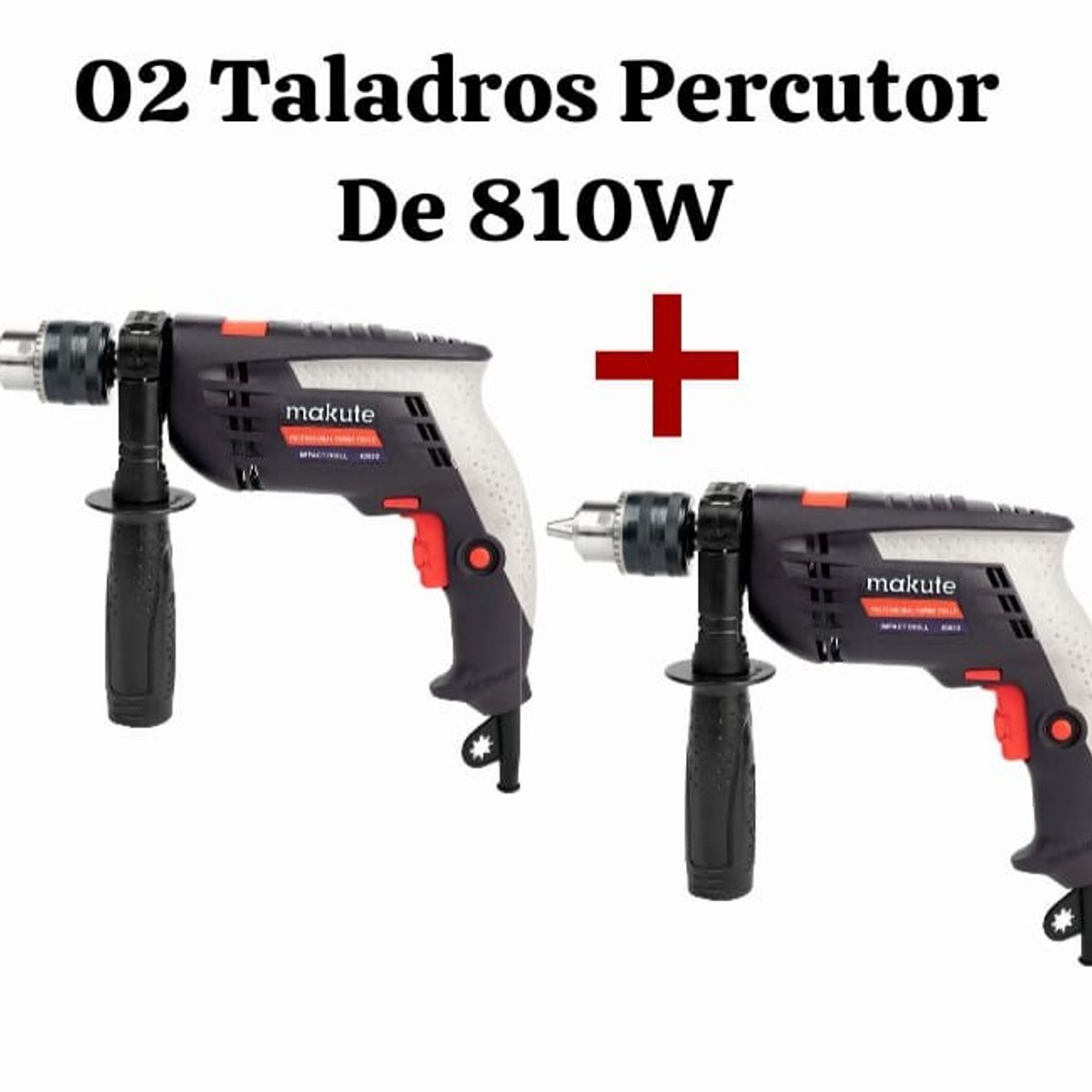 MAKUTE - Combo Dos Taladros Percutores Makute 810W