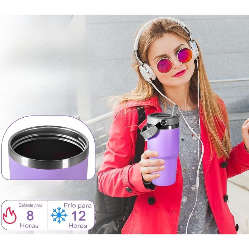 GENERICO - TERMO VASO TOMATODO ACERO INOXIDABLE HERMÉTICO PREMIUM 890ml