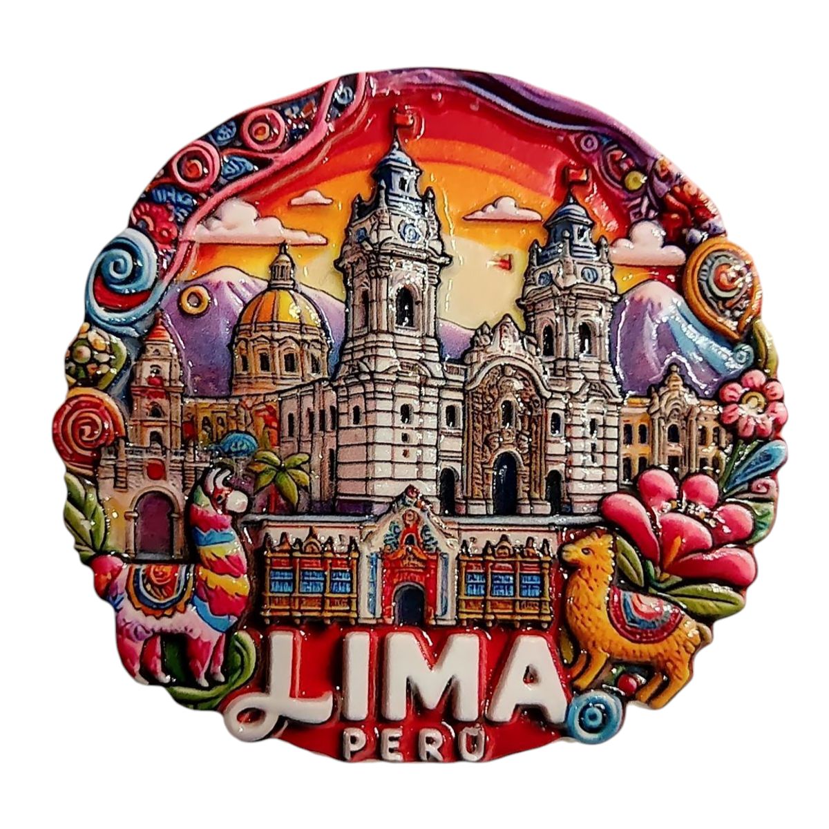 GENERICO - 4 Recuerdos Souvenir Lima Peru - Imán Refrigerador - Present