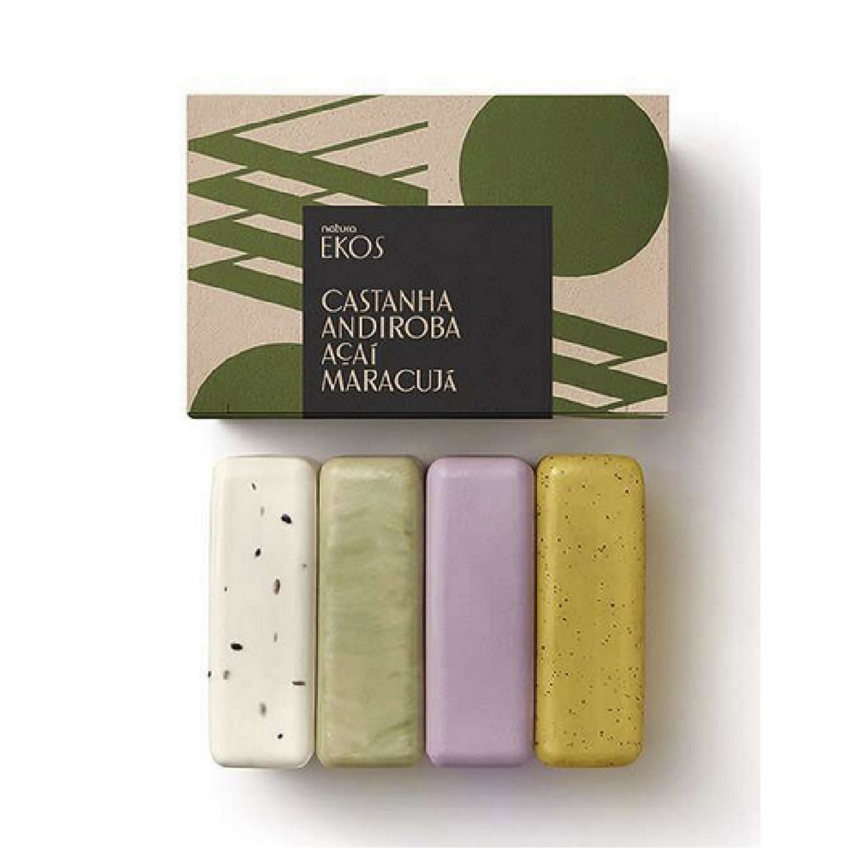 NATURA - Jabones Ekos en barra Cremosos y exfoliantes Caja x 4