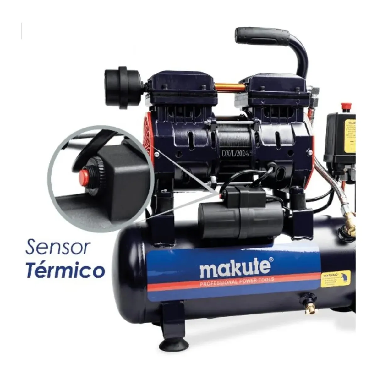 MAKUTE - COMPRESORA SILENCIOSA DE AIRE DE  12 LITROS