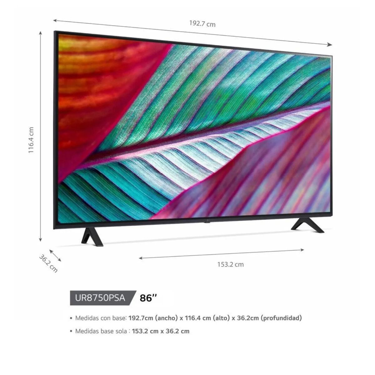 LG - TELEVISOR LED 86 Pulg. 86UR8750 4K UHD SMART+ Magic Remote LG