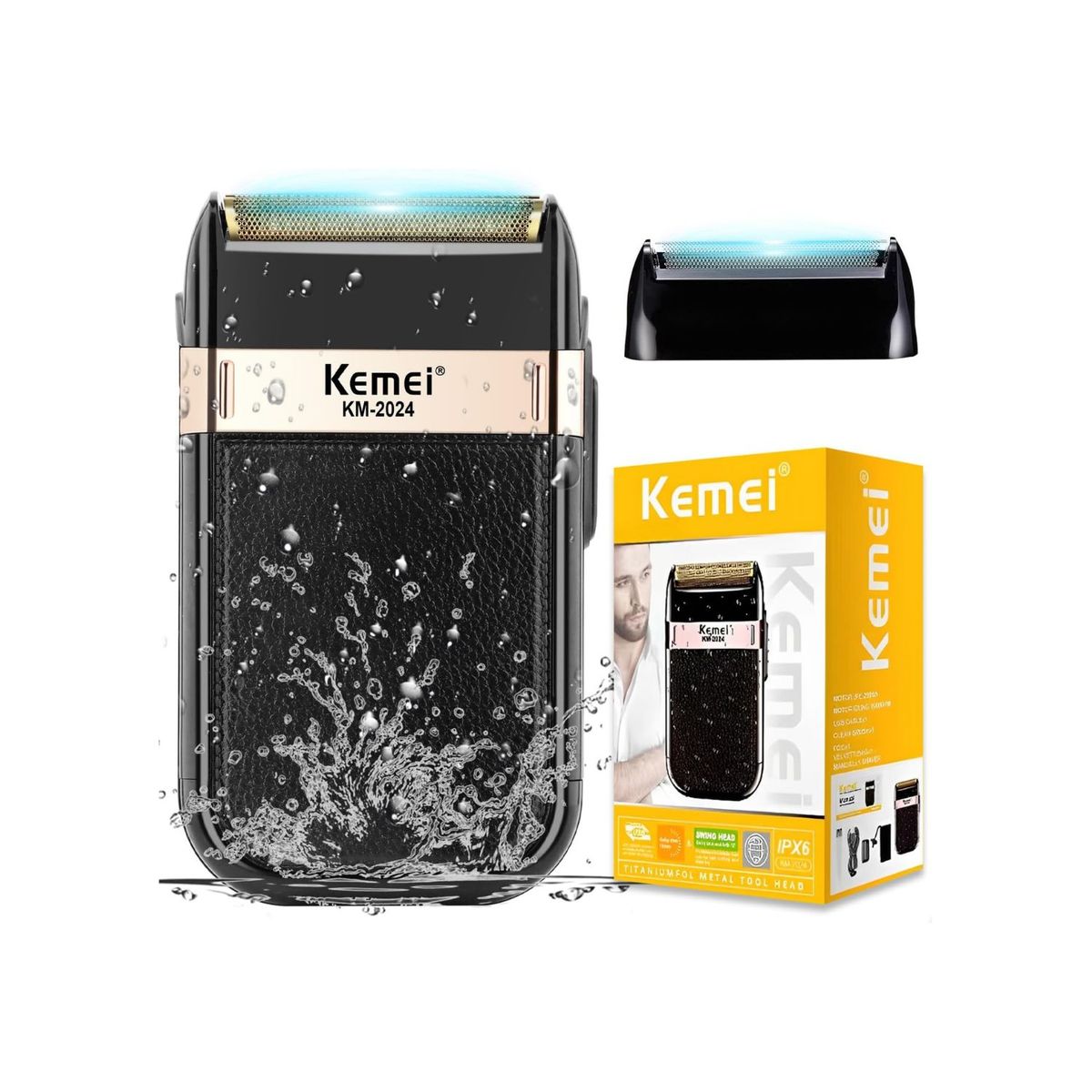 KEMEI - Afeitadora Eléctrico KM-2024 Afeitado Precisó y Cómodo