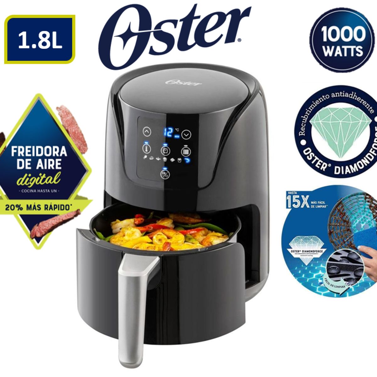 OSTER - Freidora OSTER De Aire Digital 18lts CKSTAF18DDF