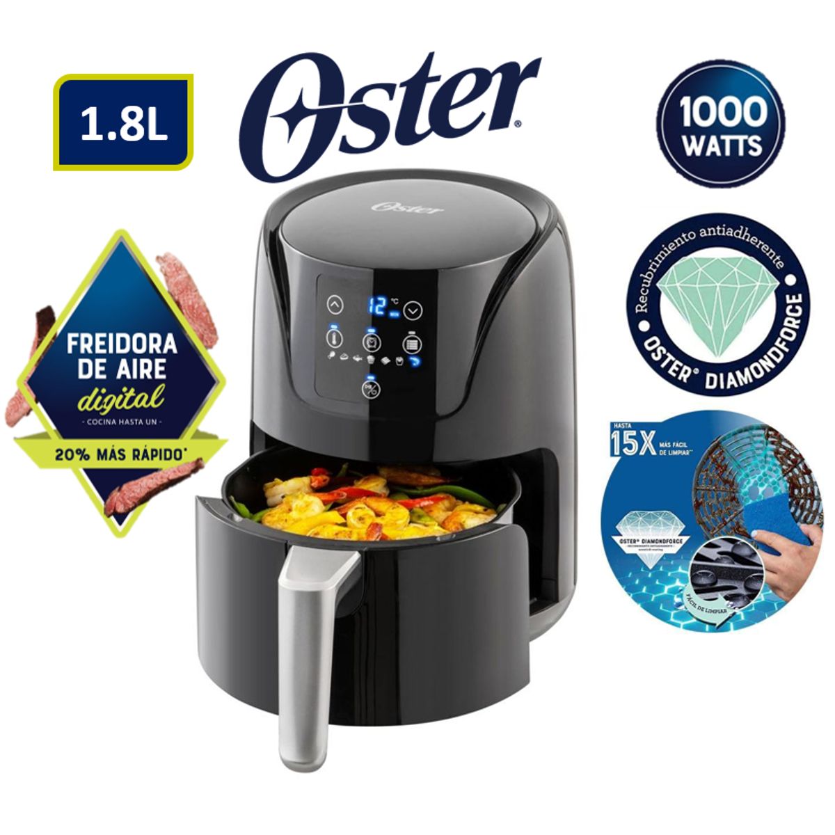 OSTER - Freidora OSTER De Aire Digital 18lts CKSTAF18DDF