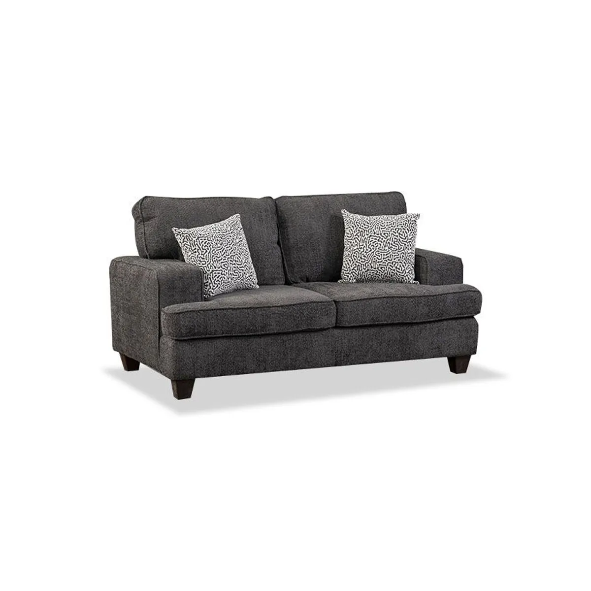 GENERICO - Sofa Dos Cuerpos Diamon Gris Oscuro