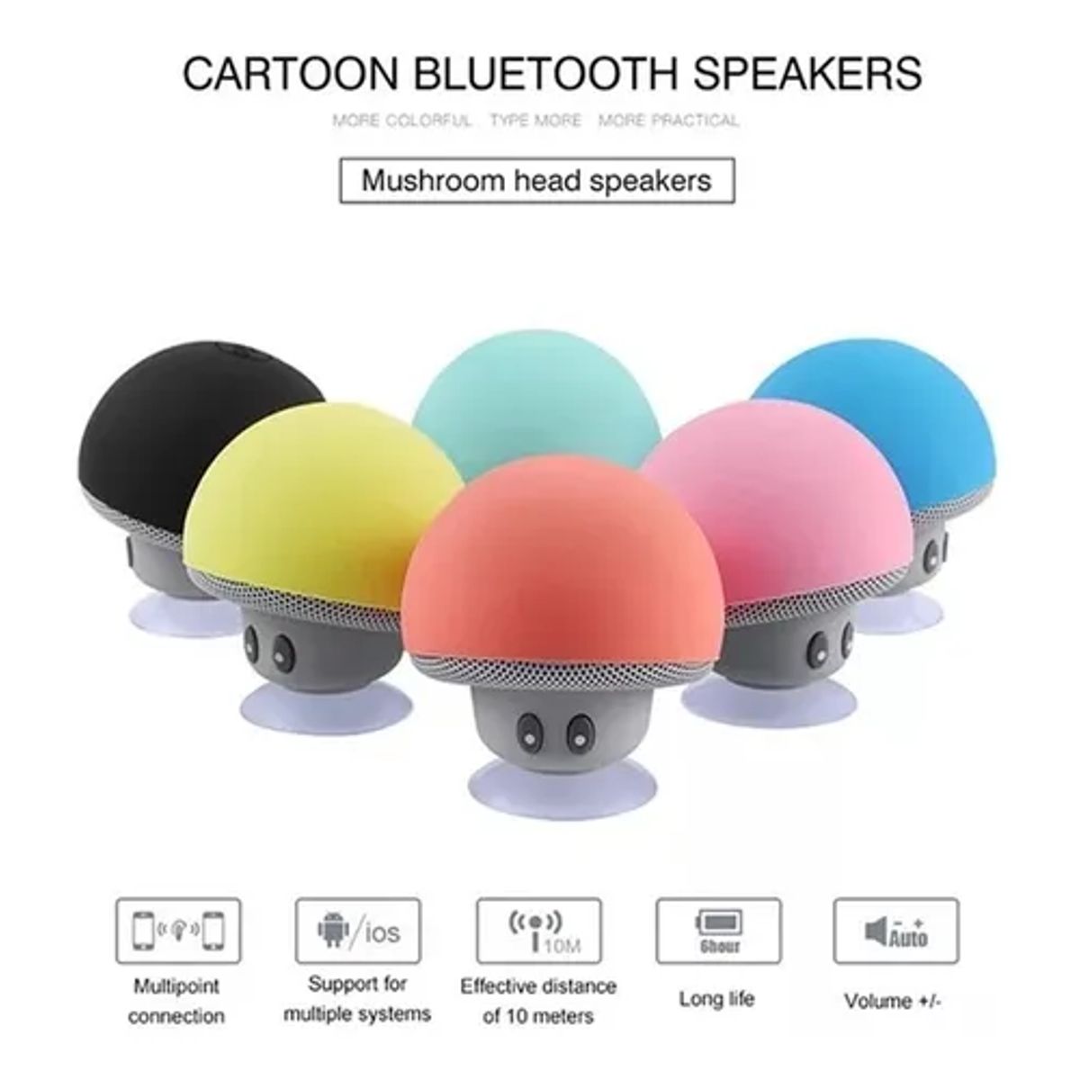 GENERICO - PARLANTE BLUETOOTH MINI PORTATIL CON MICROFONO HONGUITO CON CHUPON