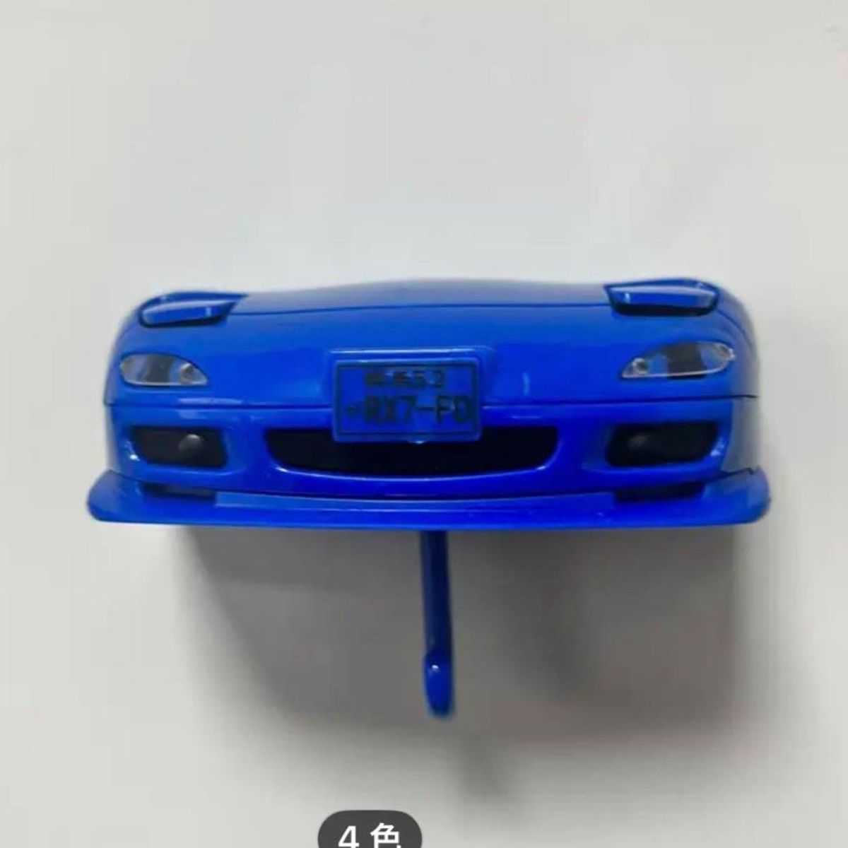 GENERICO - PORTA LLAVES DE PARED ORGANIZADOR FORMA AUTO AZUL CON LUCES