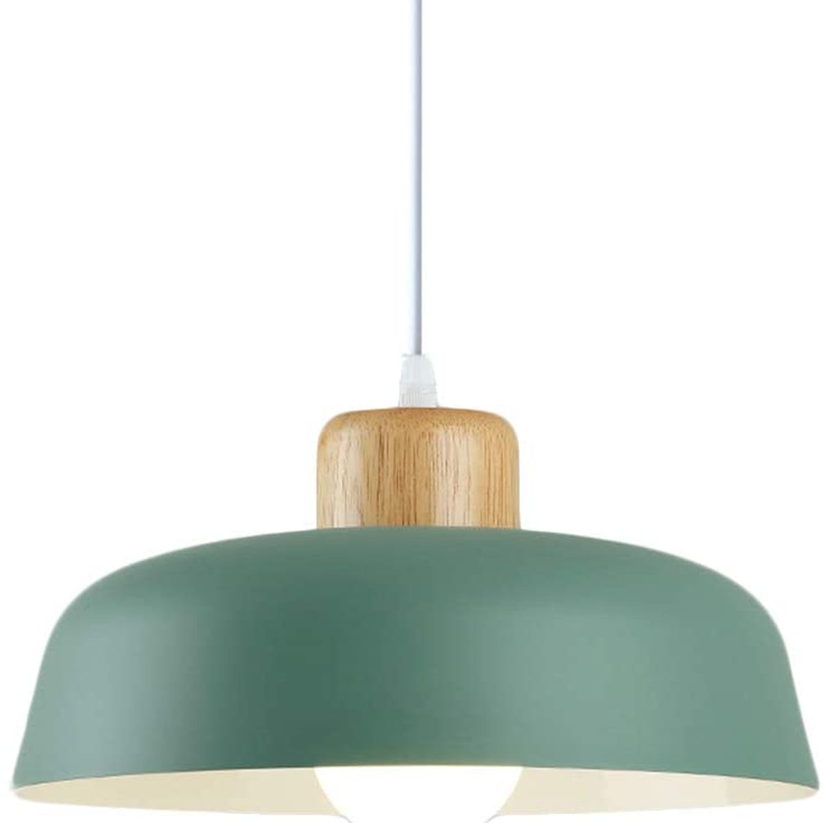 HOME NEAT - lámpara colgante metal E27 Ø30cm - Verde