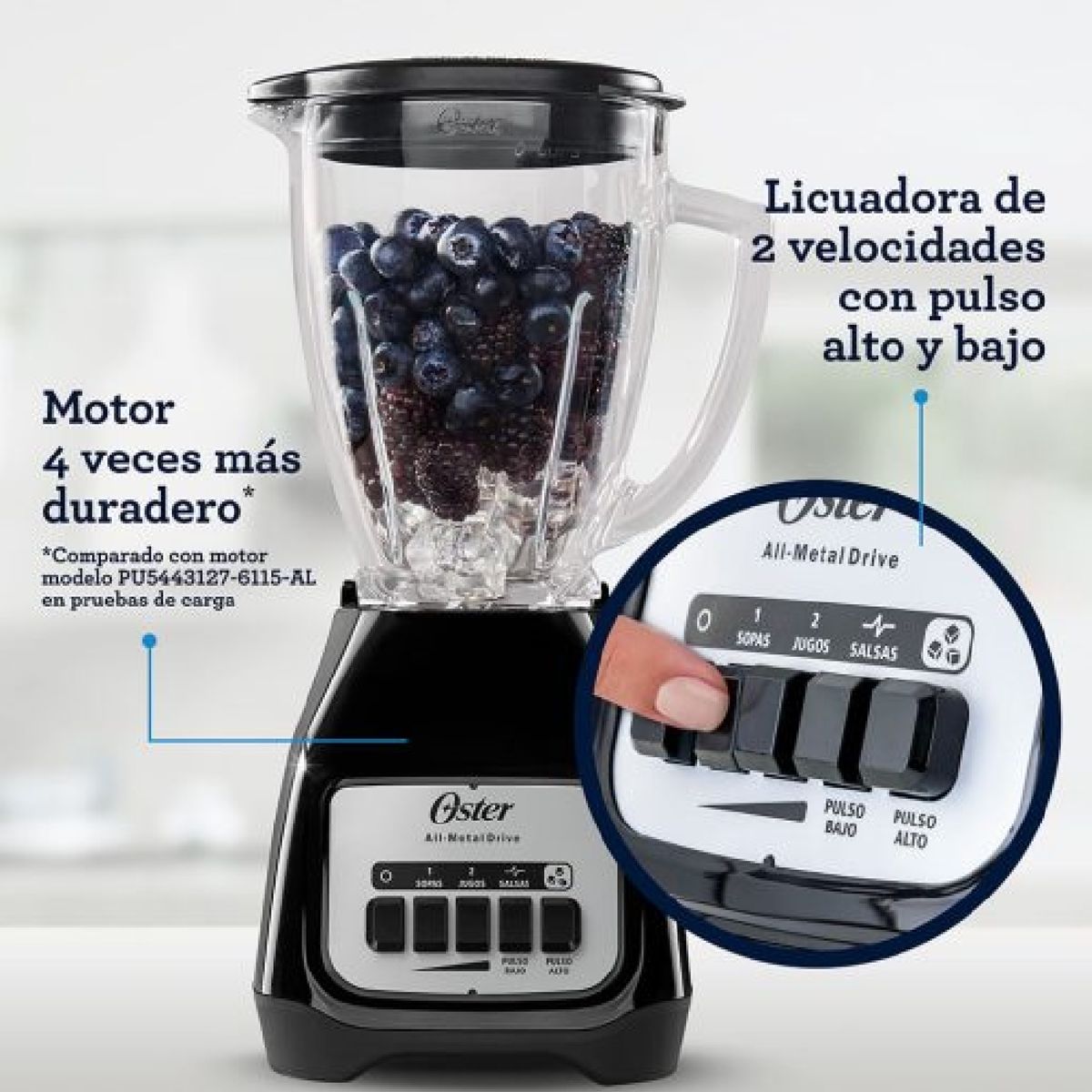 OSTER - Licuadora Oster BLSTKAGBPB-053 Disfruta de la eficiencia y elegancia