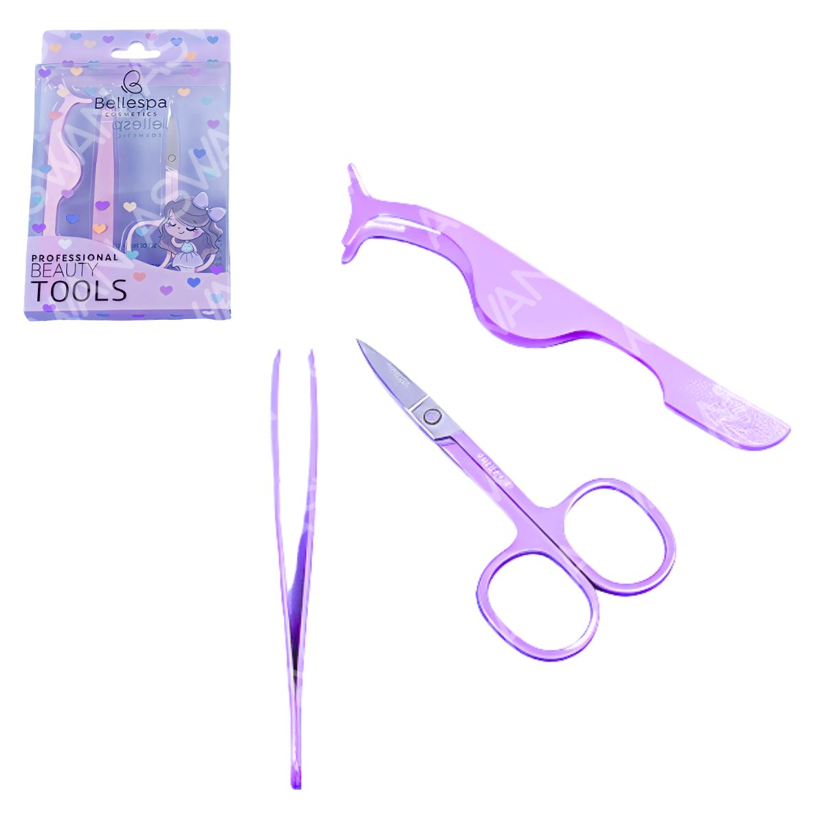 GENERICO - Set De Beauty Tools x4 Piezas Rosa - Bellespa