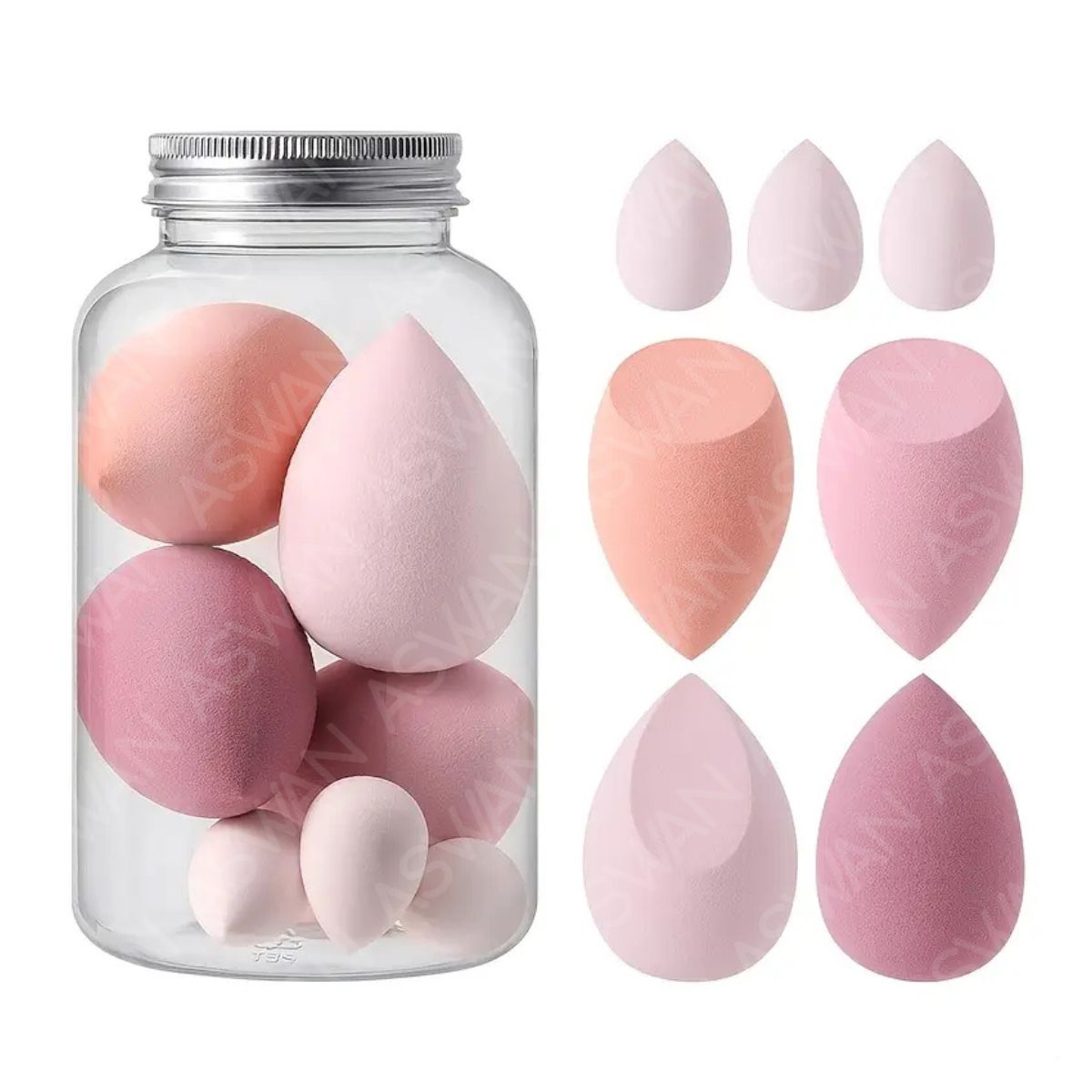 GENERICO - Set de Esponjas Para Maquillaje x7 Piezas Verdes