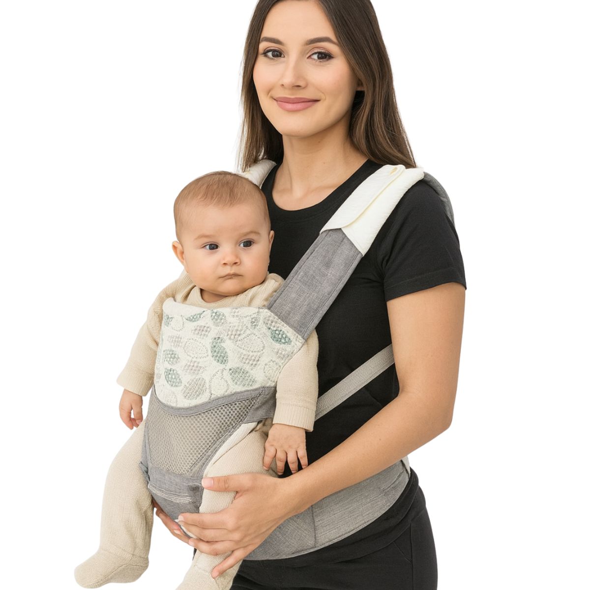 GENERICO - Canguro para Bebe Multifuncional 3 en 1 Gris