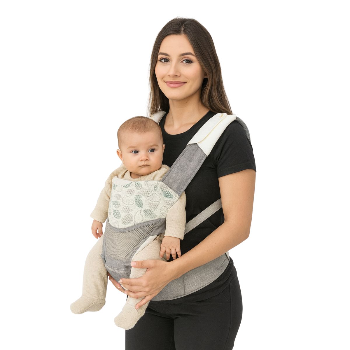 GENERICO - Canguro para Bebe Multifuncional 3 en 1 Gris