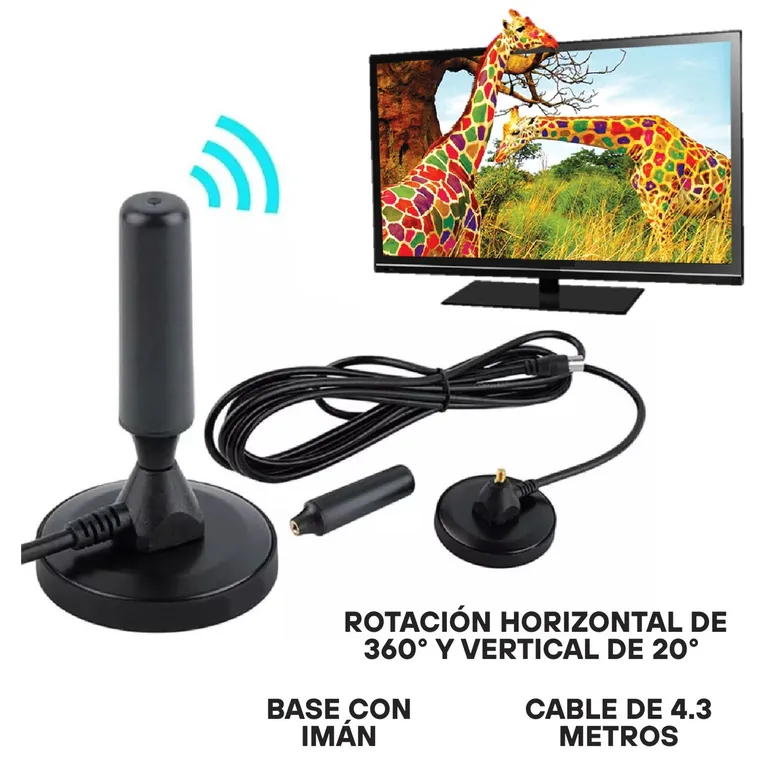 Antena De Television Interior Con Base - WRT