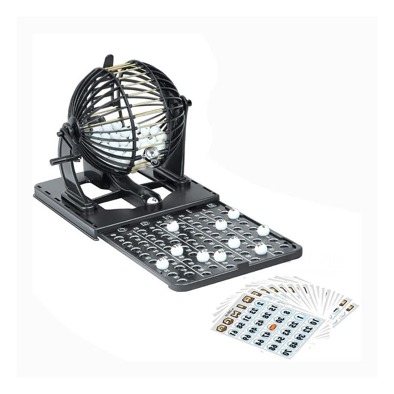 RYBIU IMPORT - Pack2 Bingo con Centro de Metal Negro Y+Papel de Regalo