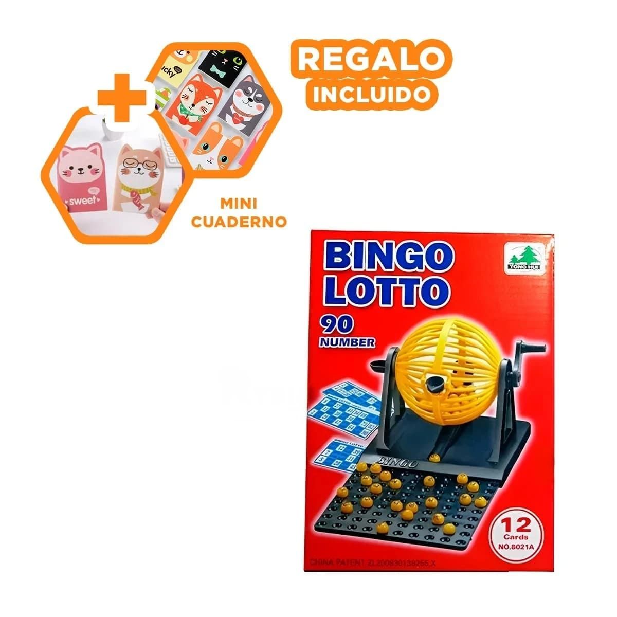 RYBIU IMPORT - Bingo para Entretenimiento Familiar Rojo Y+Regalo Agendita