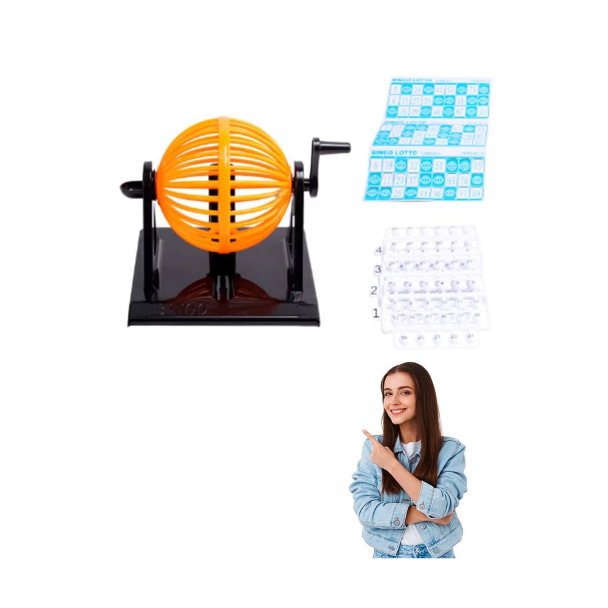 RYBIU IMPORT - Bingo para Entretenimiento Familiar Rojo Y+Regalo Agendita