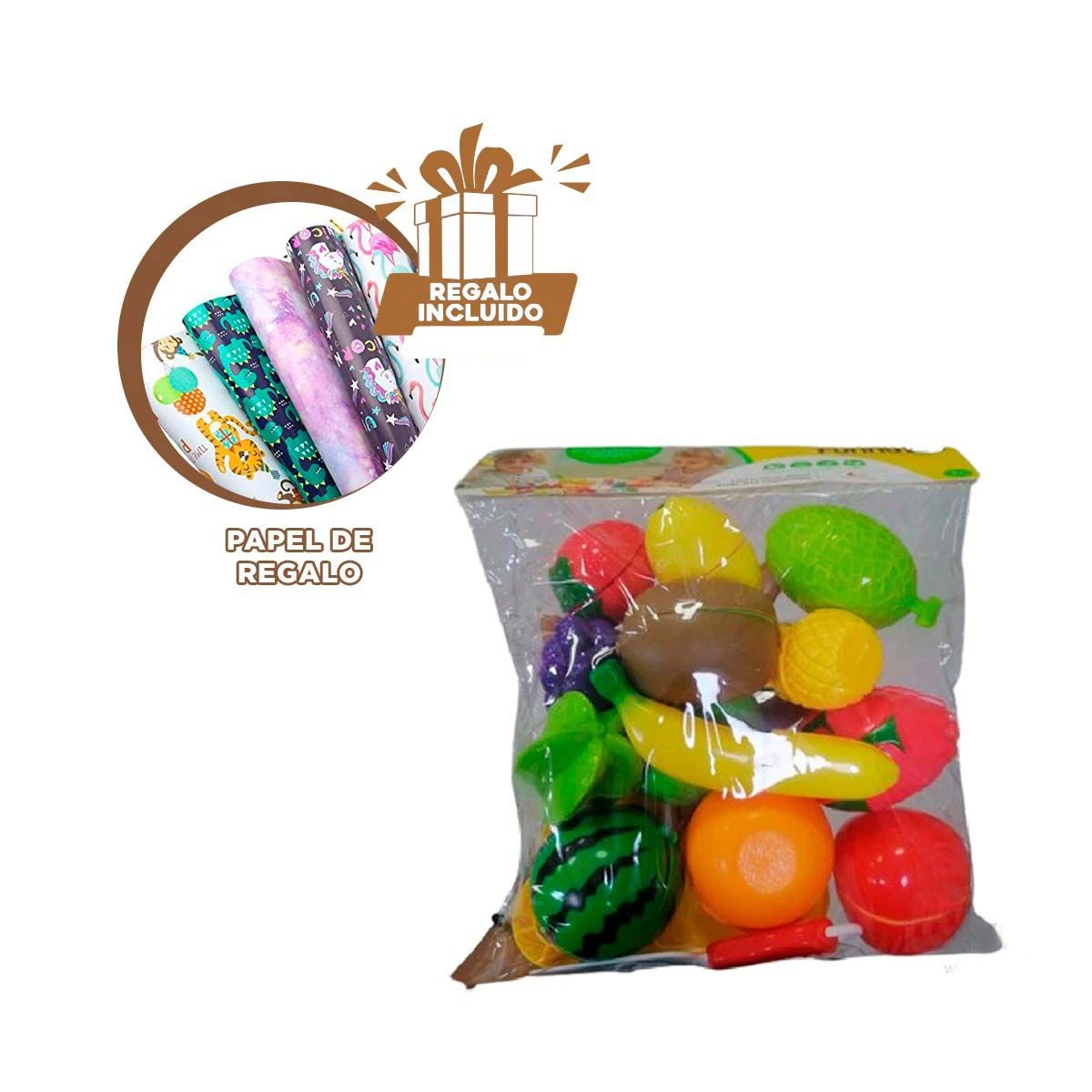 GENERICO - Kit con Tabla de Picar y Tabla de Frutas Y+Papel de Regalo