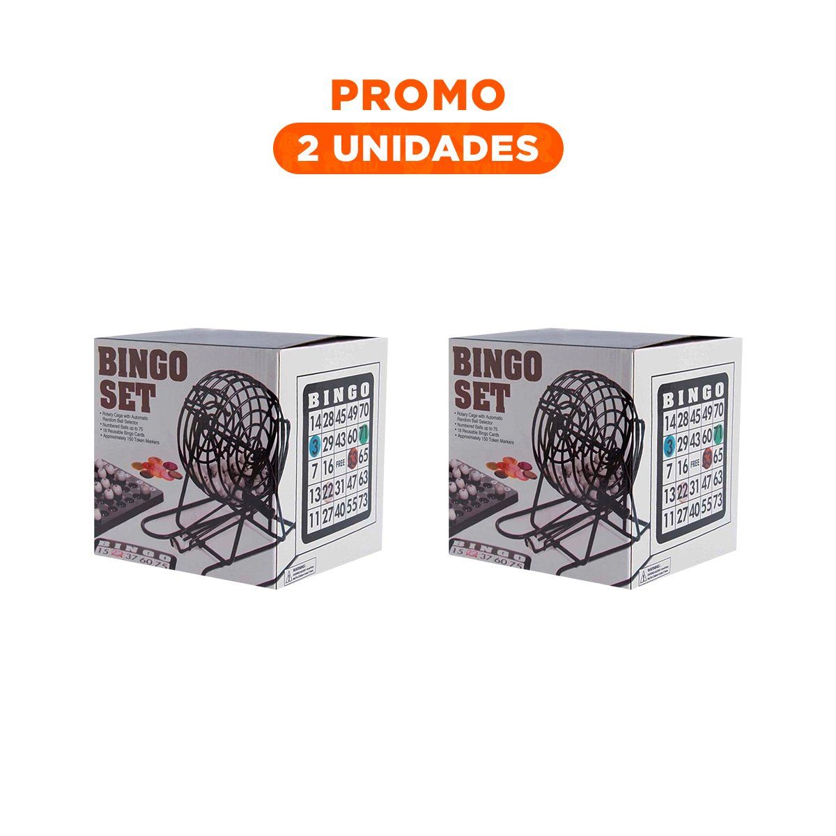 RYBIU IMPORT - Pack2 Juego de Bingo Estilo Clasico de Negro y Blanco