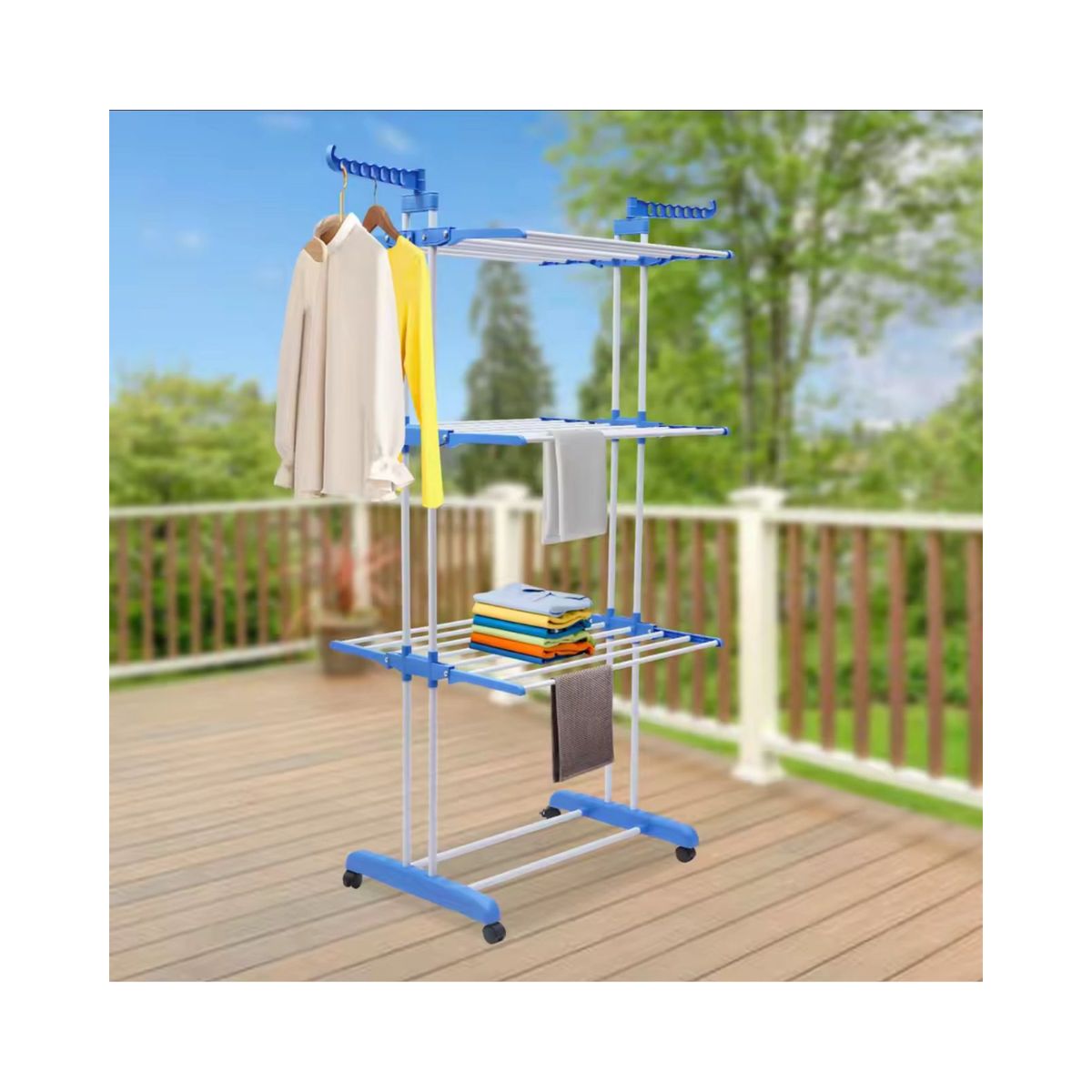 GENERICO - Colgador de Ropa tendedero de 4 niveles