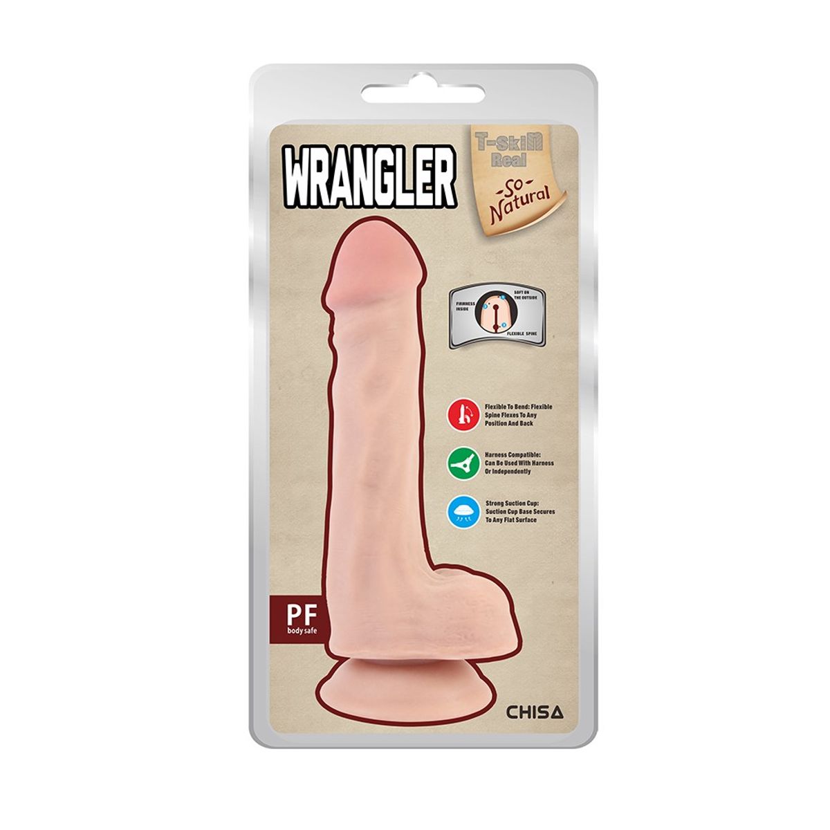 CHISA - Dildo Realista Wrangler 19 cm x Ø 3.9 cm Consolador Articulado