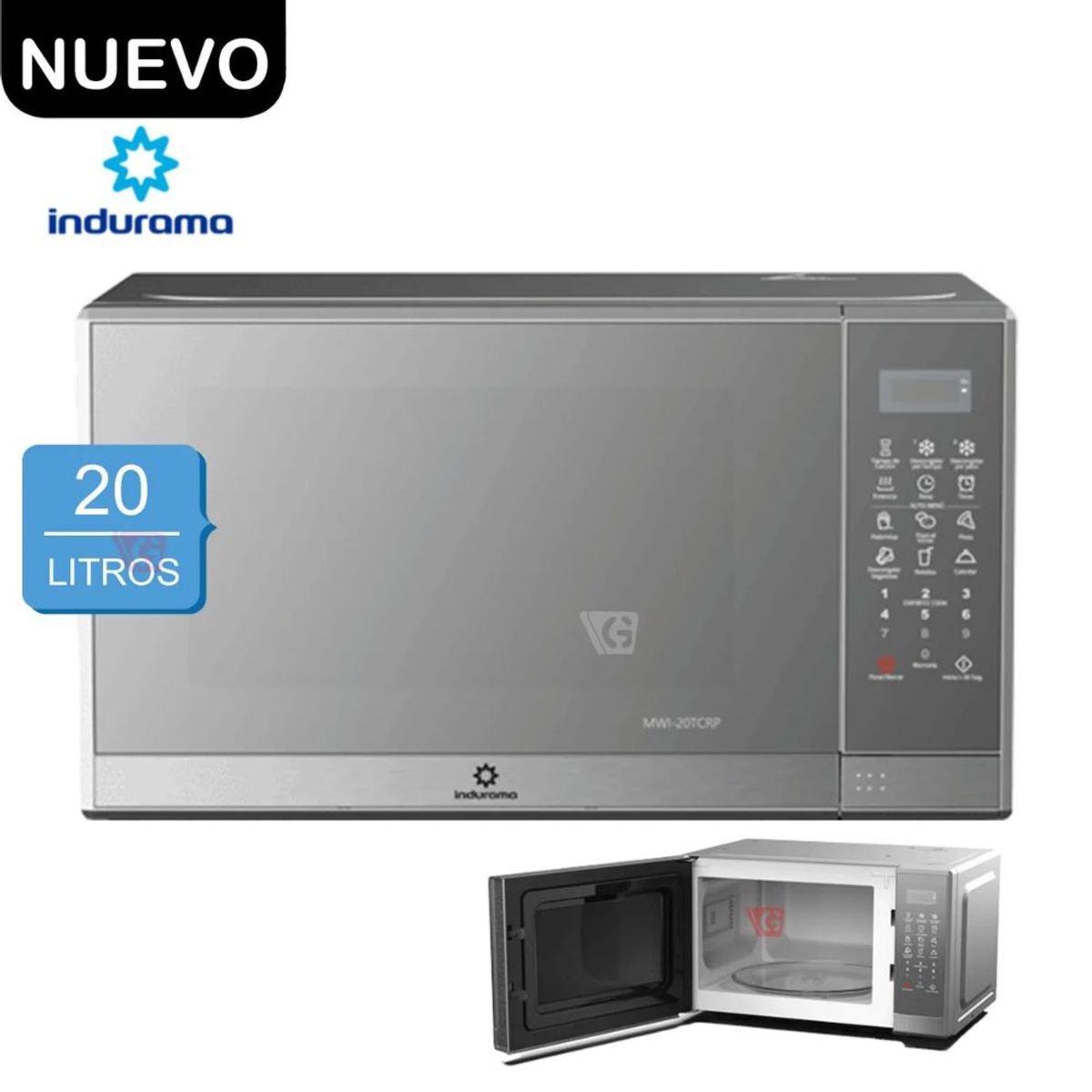 INDURAMA - Horno Microonda INDURAMA MWI-20TCRP 20L Gris