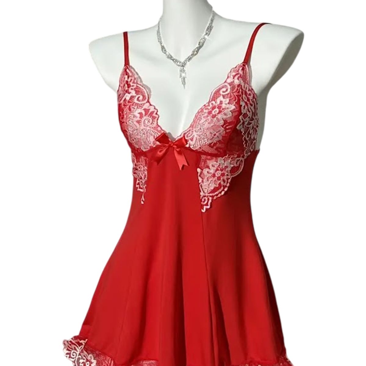 GENERICO - LENCERIA BABYDOLL DE ENCAJE PIJAMA SEXY