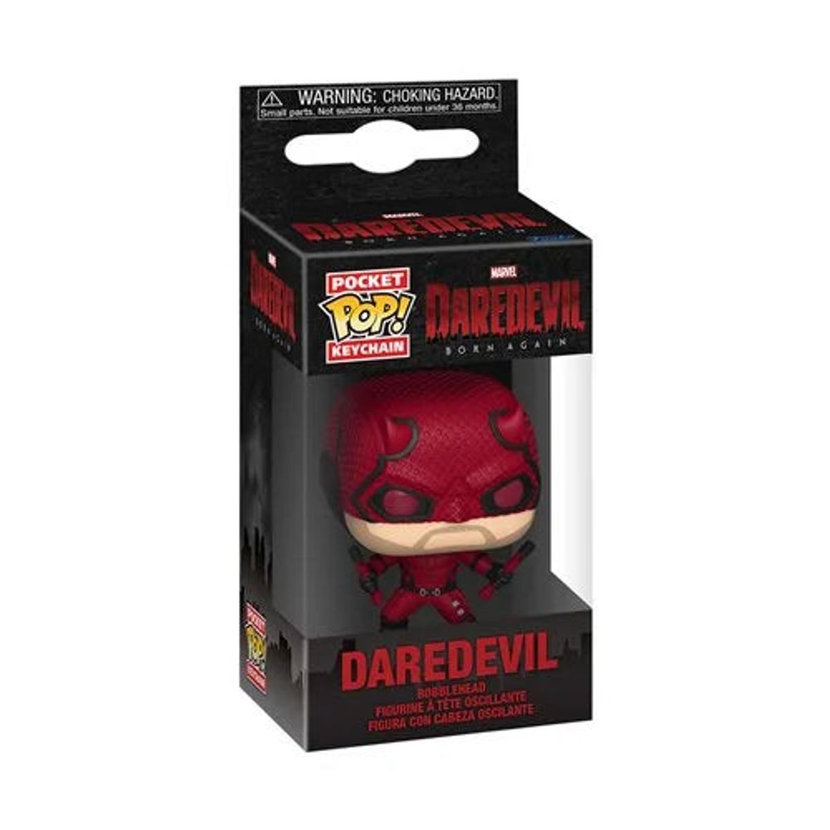 FUNKO - Funko Pocket Pop Marvel Daredevil Born Again - Daredevil with Nunchucks Keychain