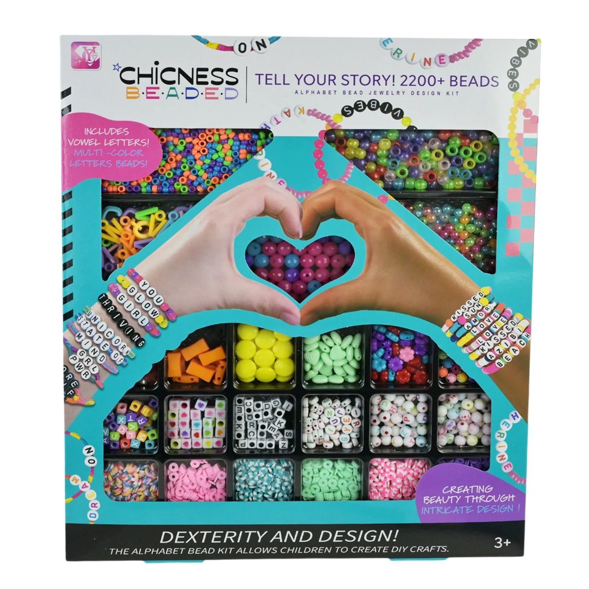 GENERICO - Set De Cuentas Para Pulseras De Colores Grande