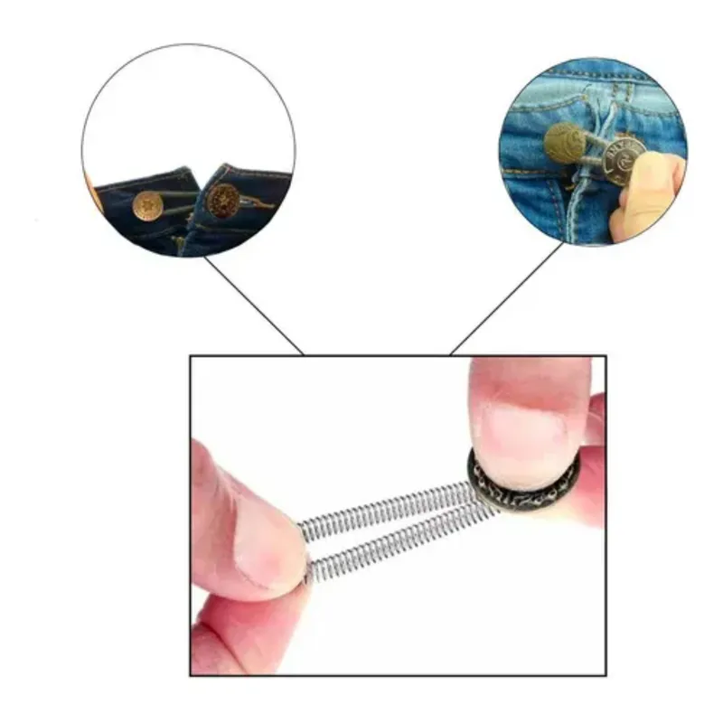 GENERICO - Boton Extensor de Cintura de Pantalones x 6 unidades