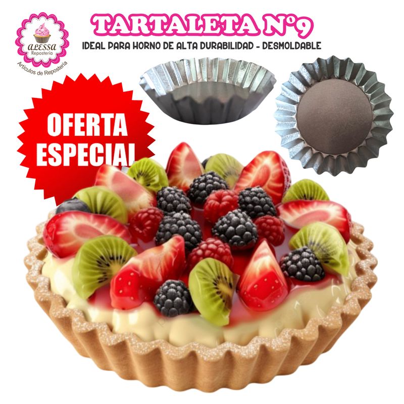 GENERICO - Molde para Tartaleta N°9 para Repostería - 50 unidades