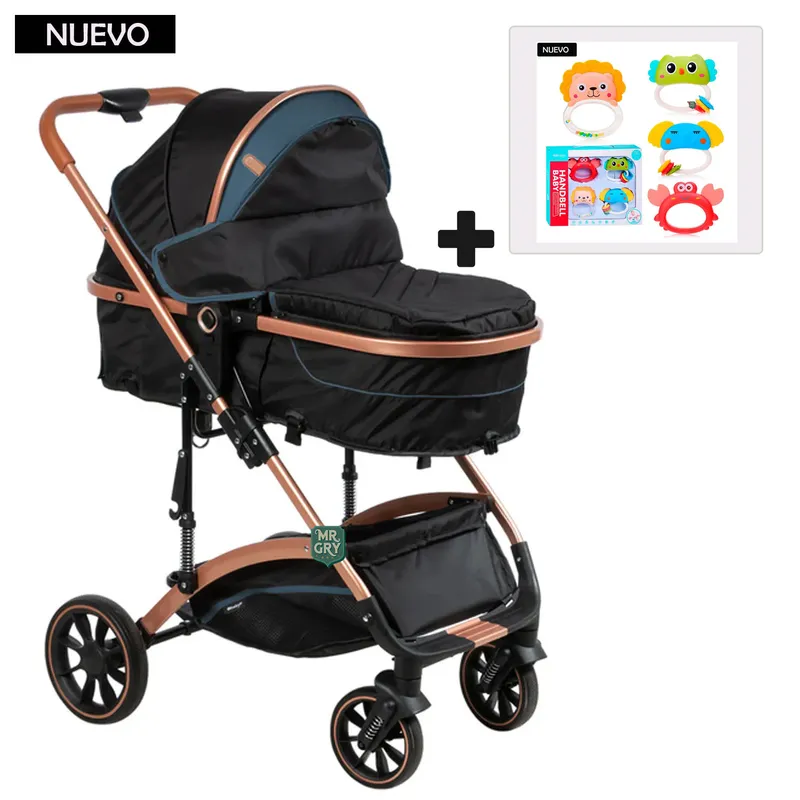 EBABY - Coche para Bebes SUNDANCE EB-157 Azul +Sonajero