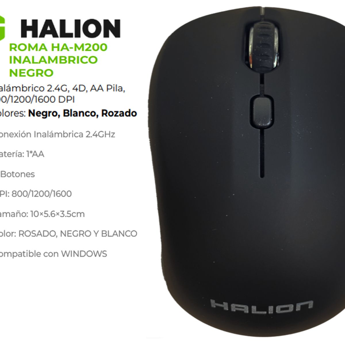 HALION - Mouse Inalambrico ROMA HA-M200 HALION