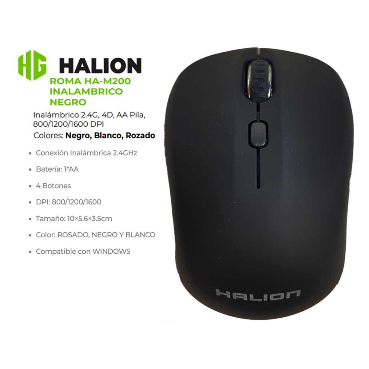 HALION - Mouse Inalambrico ROMA HA-M200 HALION