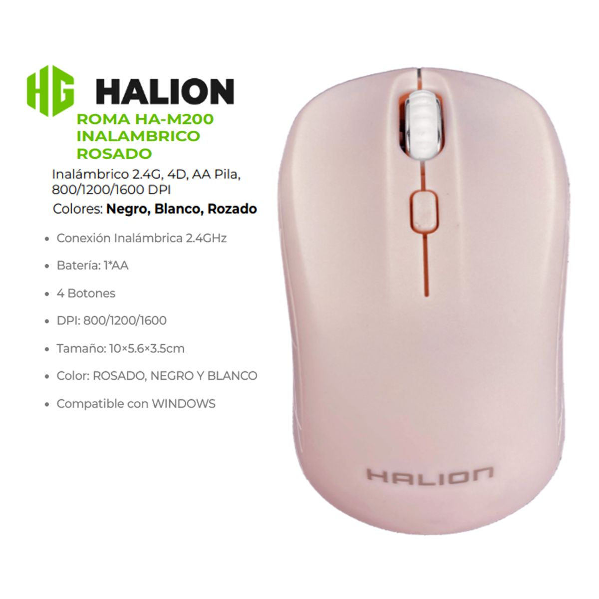 HALION - Mouse Inalambrico ROMA HA-M200 HALION