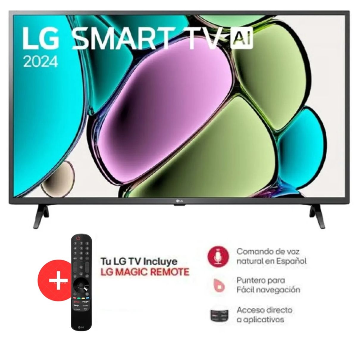 LG - Televisor LG 43 SMART TV FHD LED 2024 43LR6000PSA + Control Magic