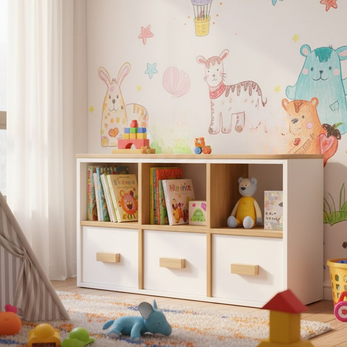 GENERICO - ORGANIZADOR DE JUGUETES PARA NIÑOS  NIÑAS